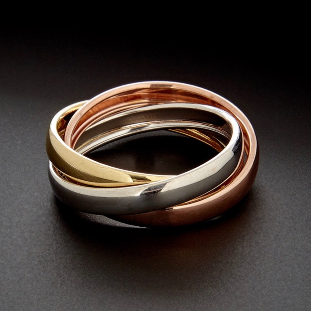14 kt gold (yellow, rose & white) ring